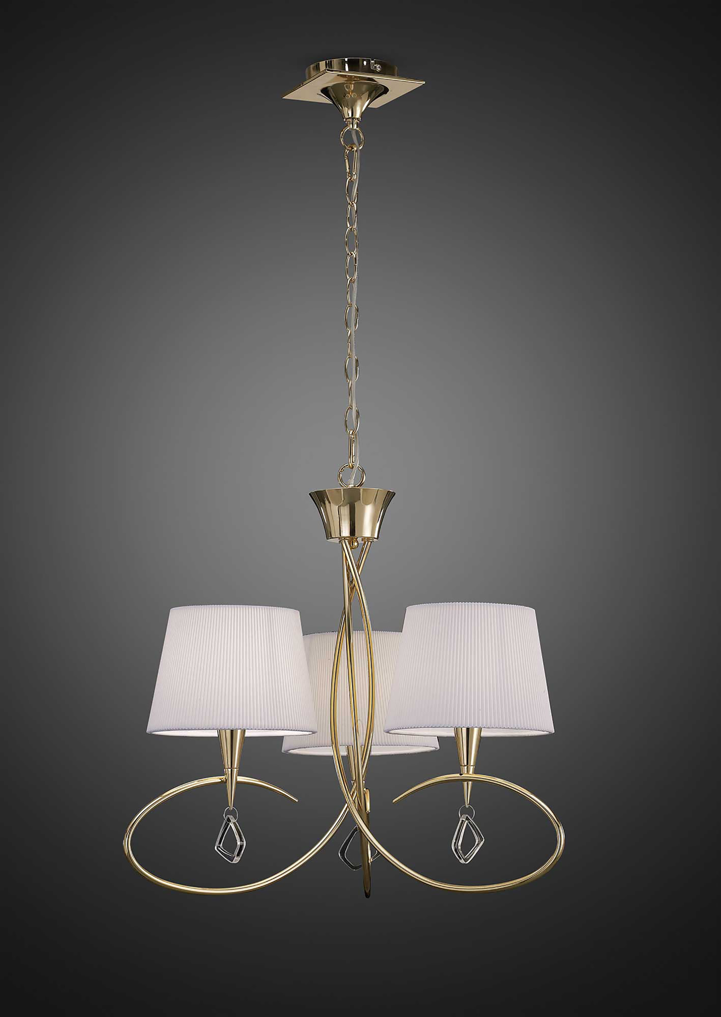 Mara French Gold-Ivory White Ceiling Lights Mantra Multi Arm Fittings